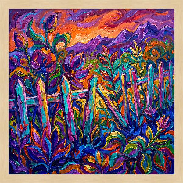 Garden Fence In Vibrant Colors