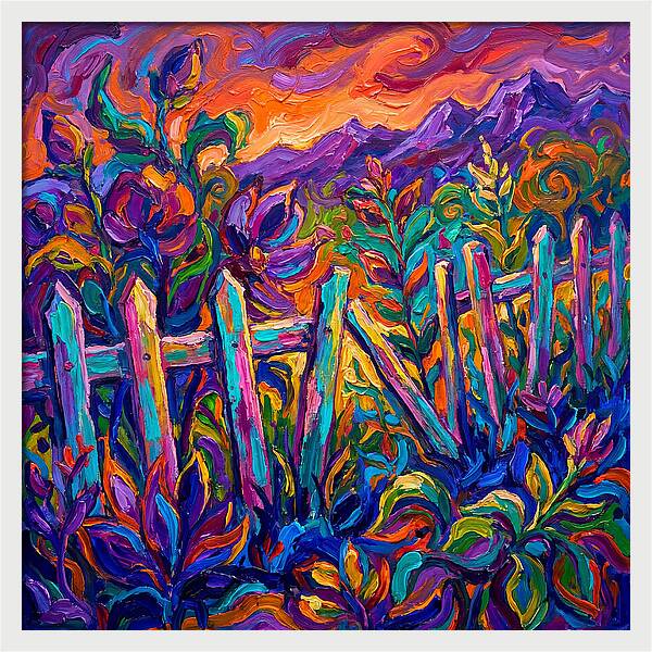 Garden Fence In Vibrant Colors
