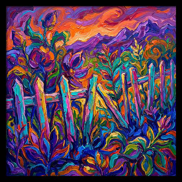 Garden Fence In Vibrant Colors
