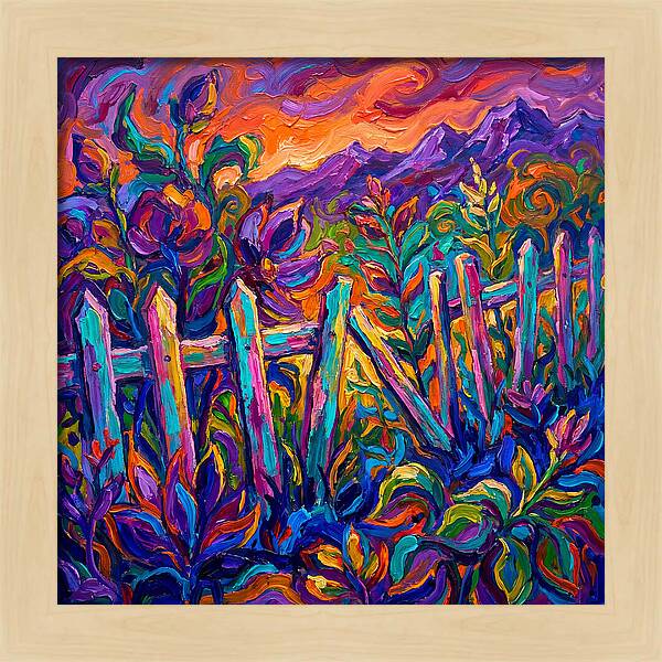 Garden Fence In Vibrant Colors