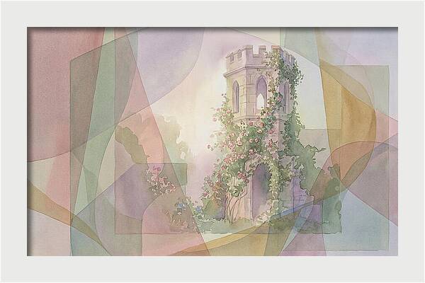 Garden Folly Tower Enveloped In Nature