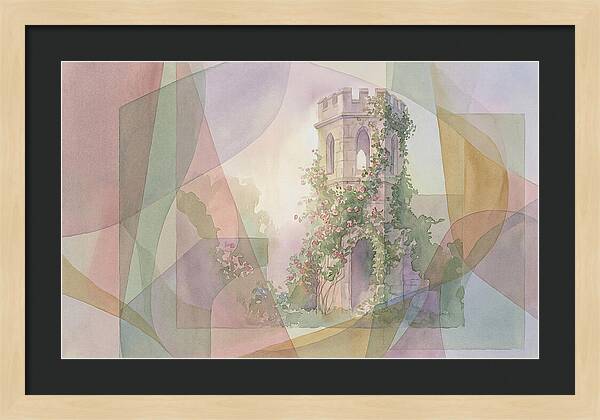 Garden Folly Tower Enveloped In Nature