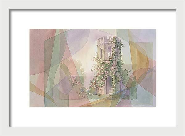 Garden Folly Tower Enveloped In Nature