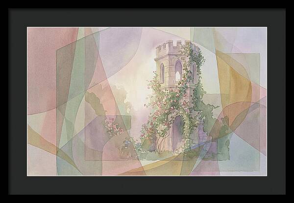 Garden Folly Tower Enveloped In Nature