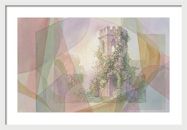 Garden Folly Tower Enveloped In Nature