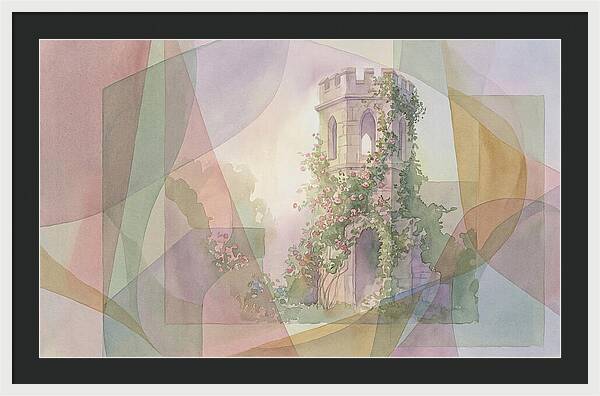 Garden Folly Tower Enveloped In Nature