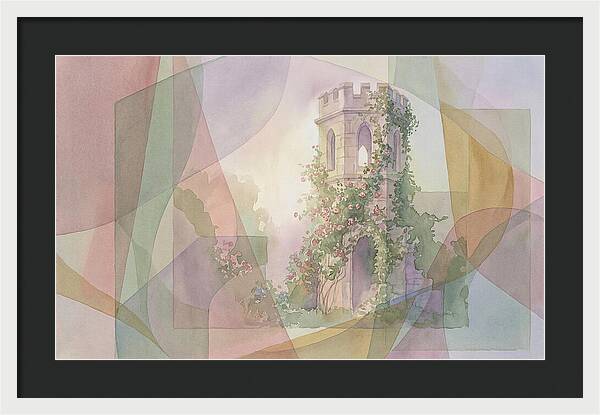 Garden Folly Tower Enveloped In Nature