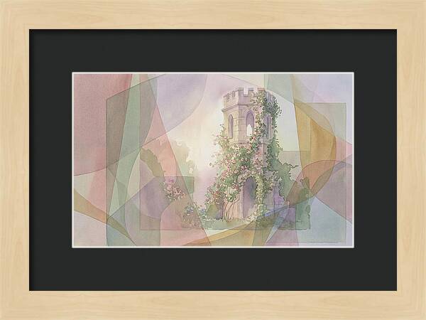 Garden Folly Tower Enveloped In Nature
