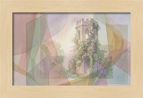 Garden Folly Tower Enveloped In Nature