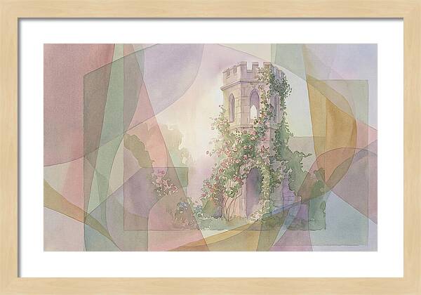 Garden Folly Tower Enveloped In Nature