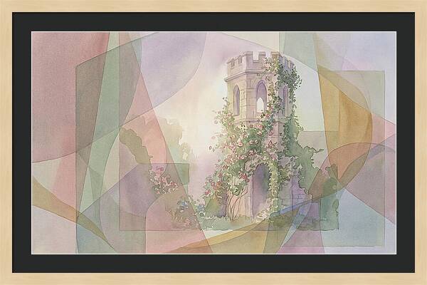 Garden Folly Tower Enveloped In Nature