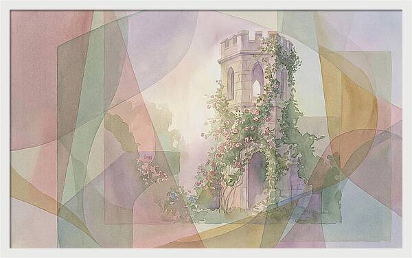 Garden Folly Tower Enveloped In Nature