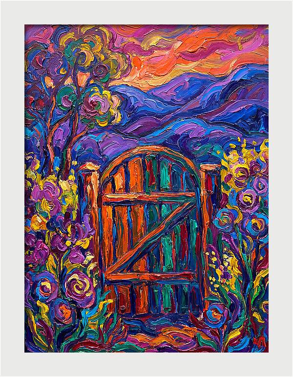 Garden Gate In Vibrant Colors
