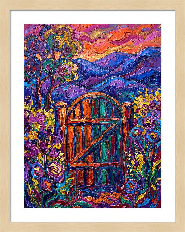 Garden Gate In Vibrant Colors