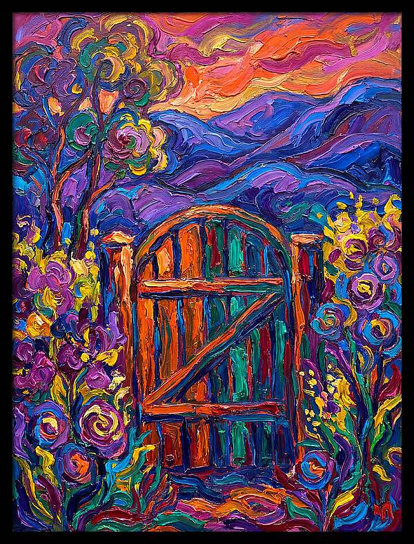 Garden Gate In Vibrant Colors