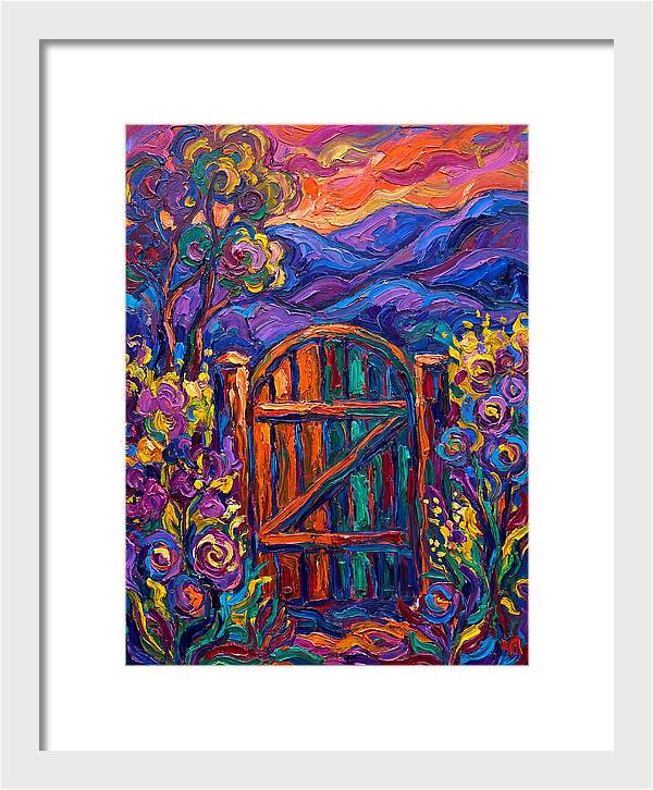 Garden Gate In Vibrant Colors