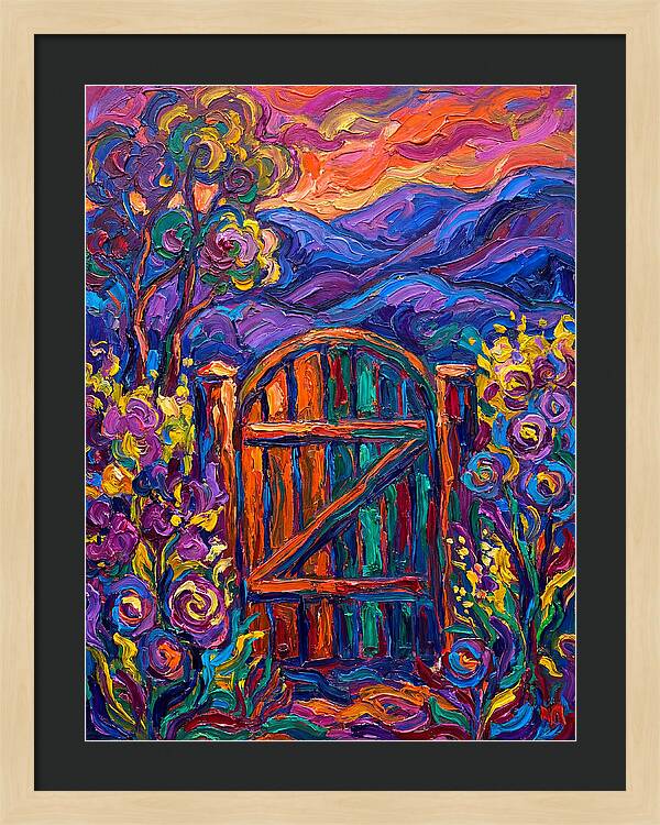 Garden Gate In Vibrant Colors