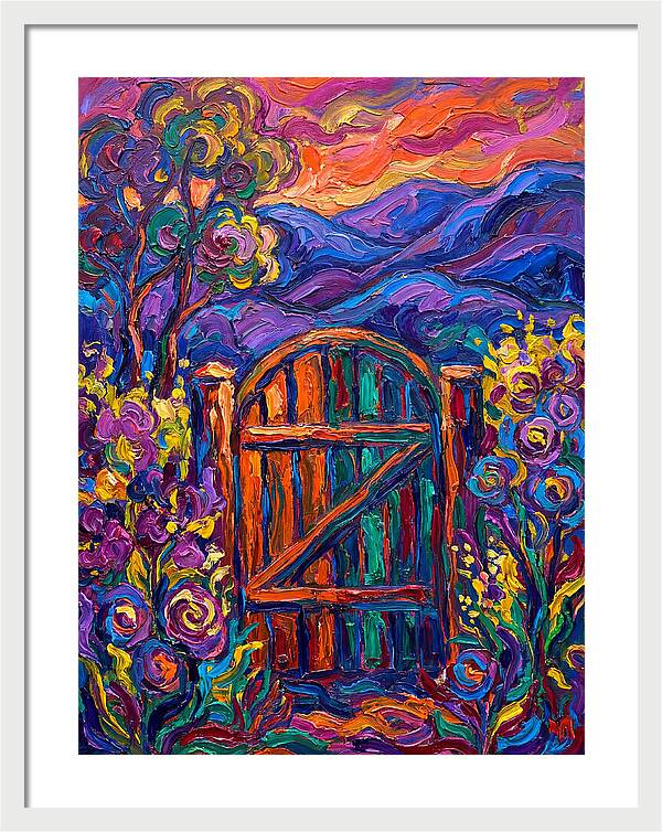 Garden Gate In Vibrant Colors