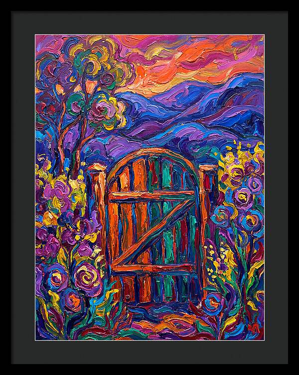 Garden Gate In Vibrant Colors