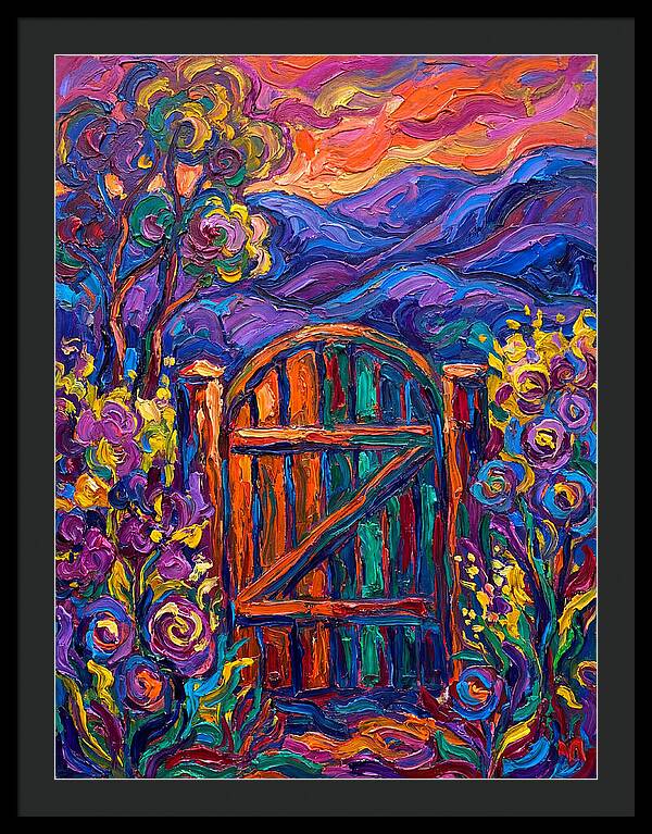 Garden Gate In Vibrant Colors