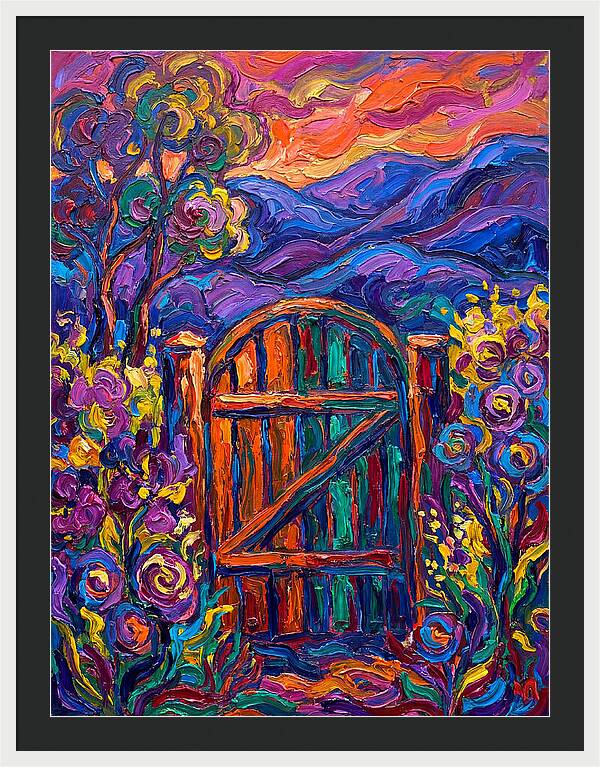 Garden Gate In Vibrant Colors
