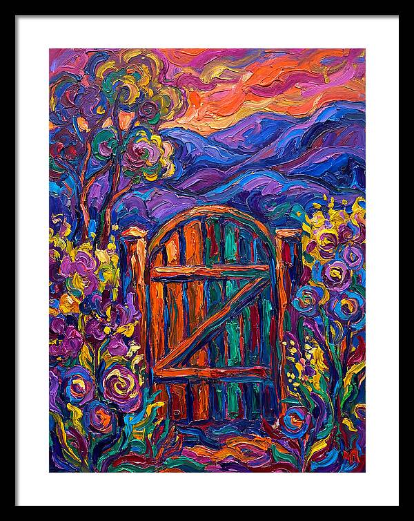 Garden Gate In Vibrant Colors