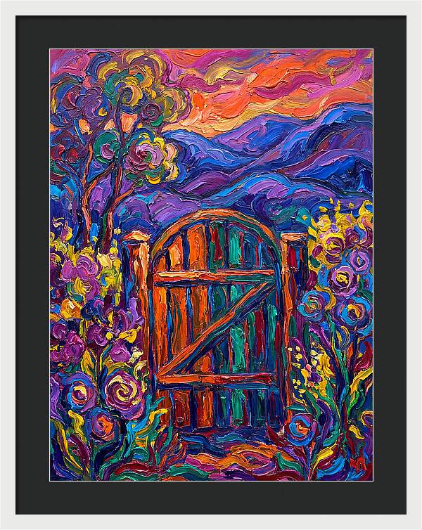 Garden Gate In Vibrant Colors