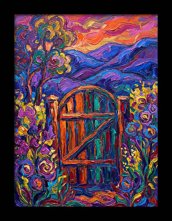 Garden Gate In Vibrant Colors