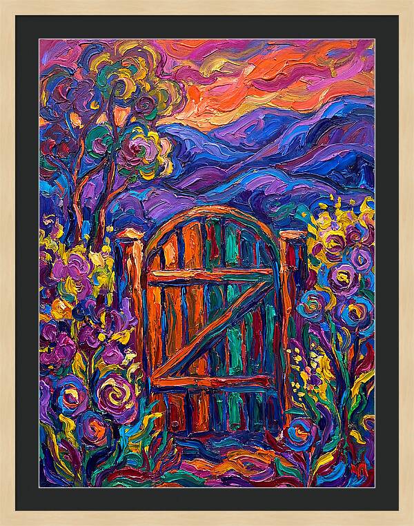 Garden Gate In Vibrant Colors