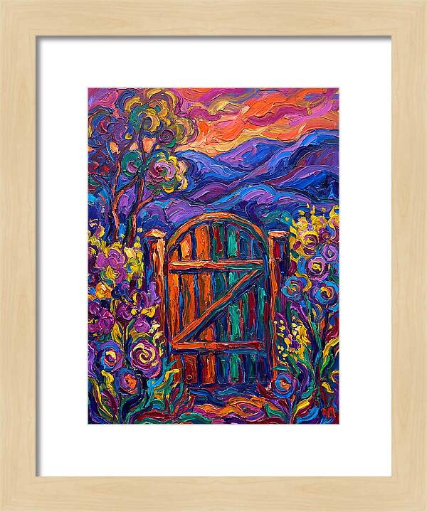 Garden Gate In Vibrant Colors