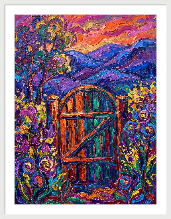 Garden Gate In Vibrant Colors