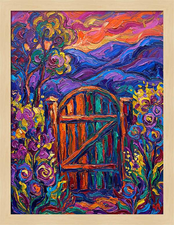 Garden Gate In Vibrant Colors