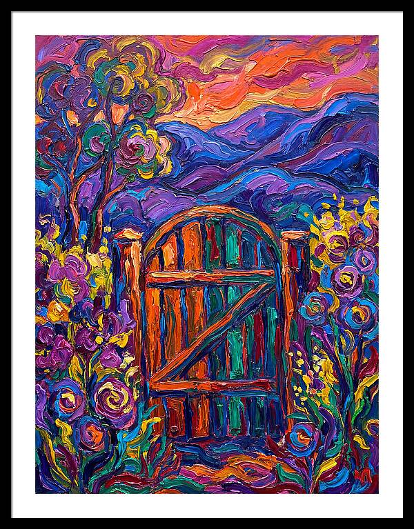 Garden Gate In Vibrant Colors