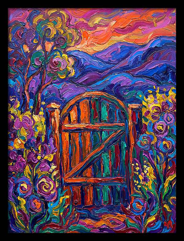 Garden Gate In Vibrant Colors