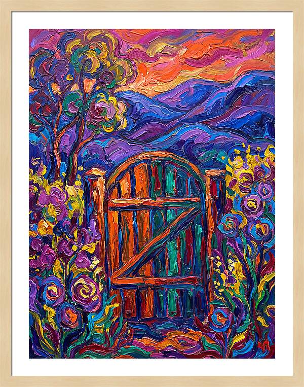 Garden Gate In Vibrant Colors