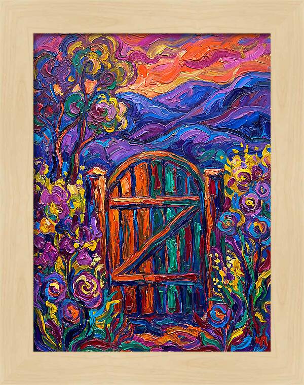 Garden Gate In Vibrant Colors