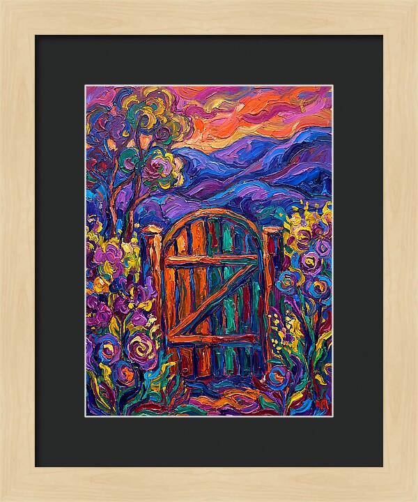 Garden Gate In Vibrant Colors