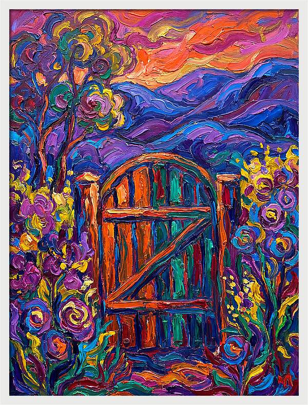 Garden Gate In Vibrant Colors