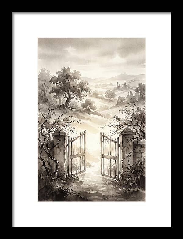 Garden Gate Opening To Paradise