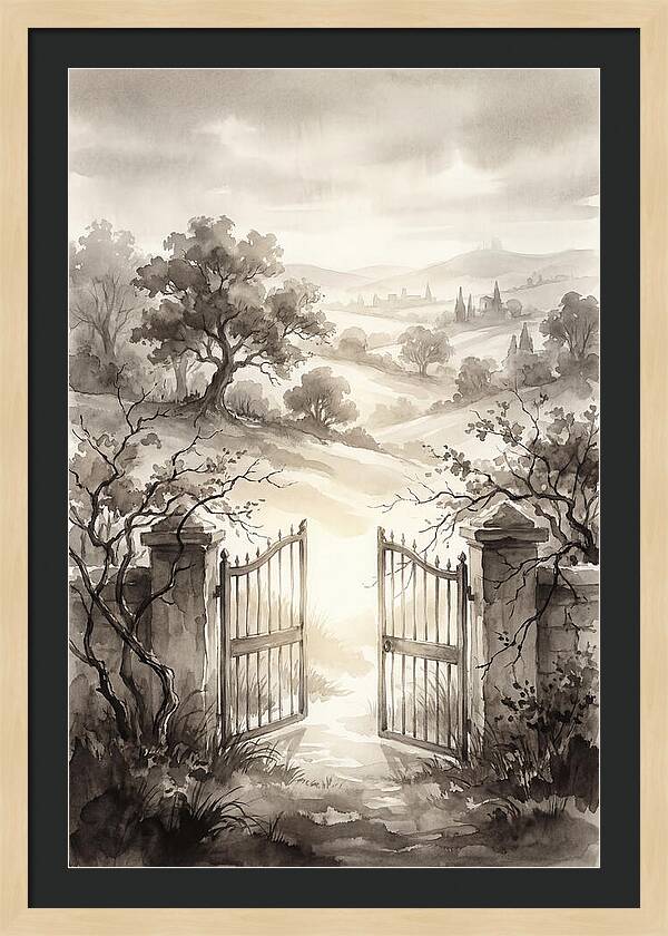 Garden Gate Opening To Paradise