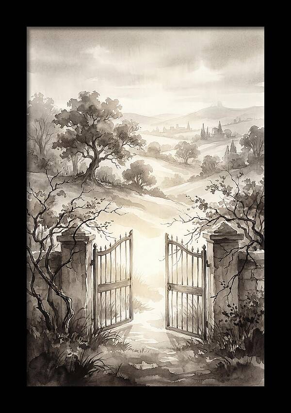 Garden Gate Opening To Paradise