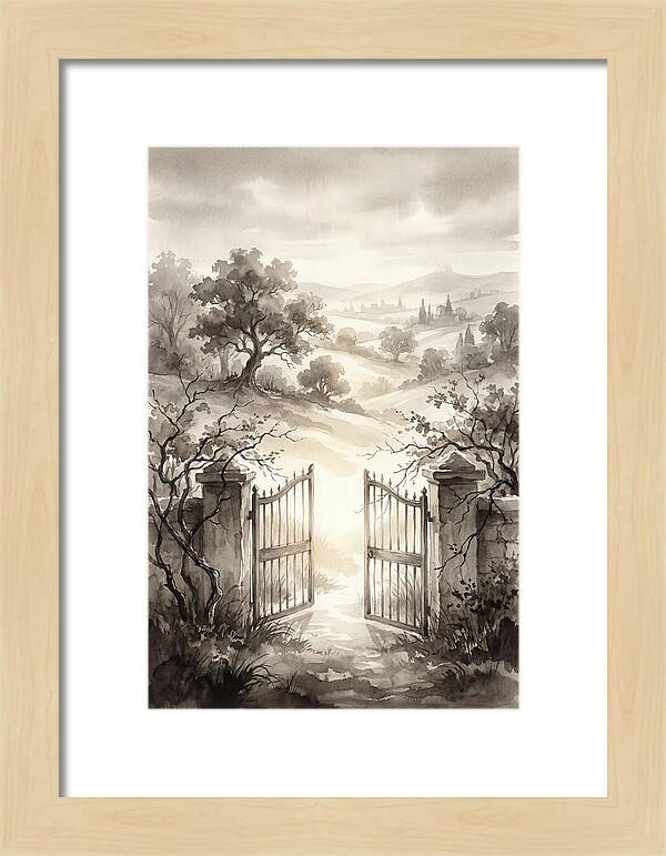 Garden Gate Opening To Paradise