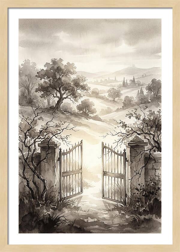 Garden Gate Opening To Paradise