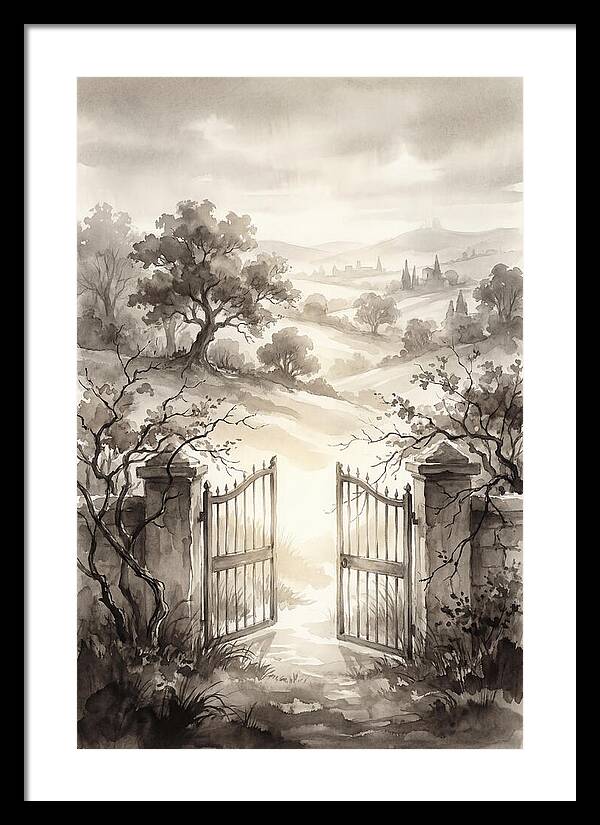 Garden Gate Opening To Paradise