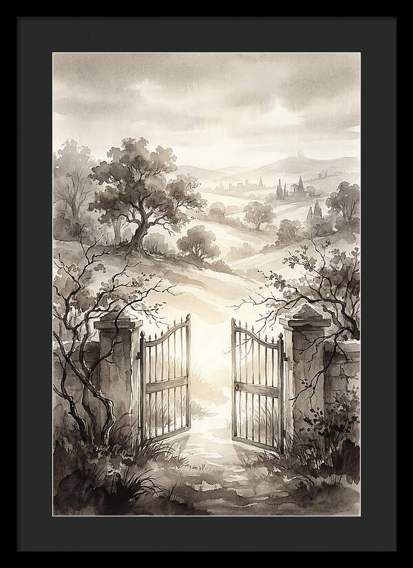 Garden Gate Opening To Paradise