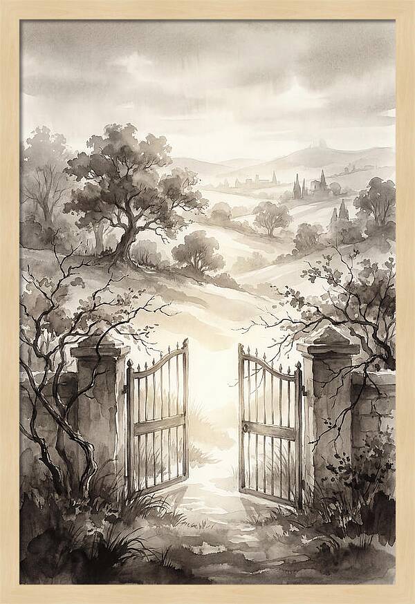 Garden Gate Opening To Paradise