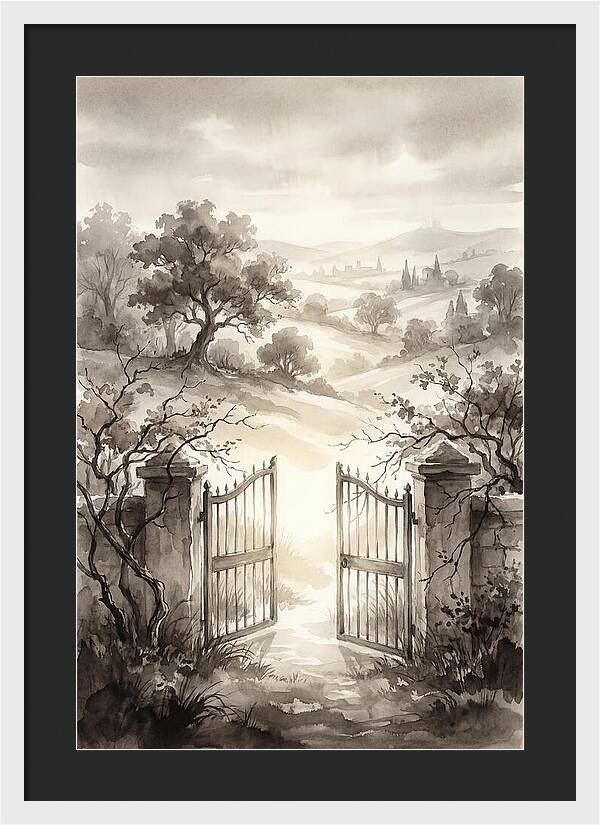 Garden Gate Opening To Paradise