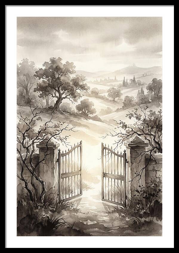 Garden Gate Opening To Paradise