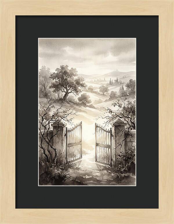 Garden Gate Opening To Paradise