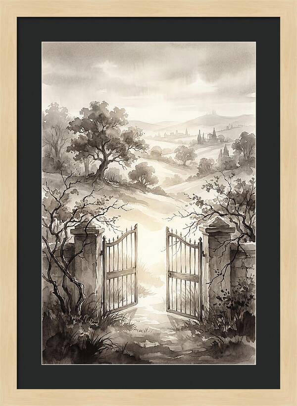 Garden Gate Opening To Paradise